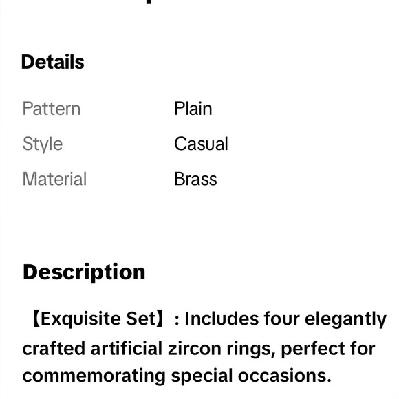 Elegant Rings Size 6 New In Box - Picture 4 of 6